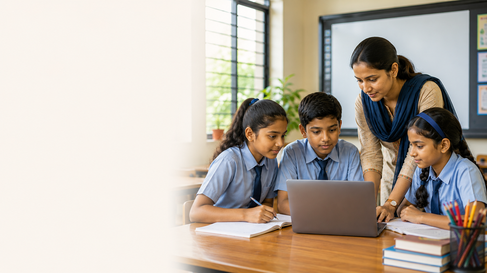 Students learning with digital technology