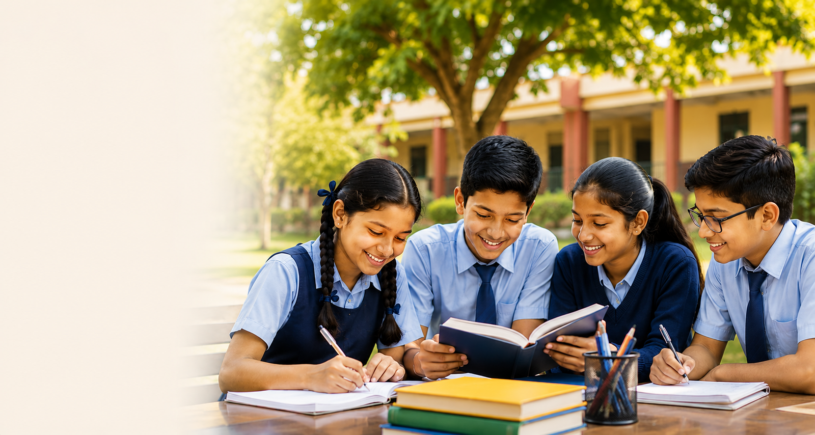 Students learning together